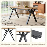 10FT Office Desk｜126in Office Computer Desk｜1.5in Thick Wooden Tabletop with Chamfered Corner｜Black A-shaped Metal Frame｜Sturdy and Stable｜Easy Assembly｜Easy To Clean｜for Home Office, Conference Room KitDans