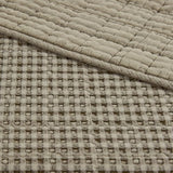 Levtex Home Mills Waffle Full/Queen Quilt Set (88x92in) with 2 Pillow Shams (26x20in) - Taupe - Cotton Waffle Full/Queen Size Quilt Bedding Set - Lightweight, Soft, Pre-Washed Levtex Home