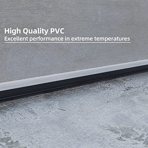 Ginchain Garage Door Seals Bottom Rubber Weather Stripping Kit with 5/16" T-Ends Seal Strip Replacement, Universal U+O Ring Weatherproof Threshold Buffering Sealing Rubber(16Ft) Ginchain