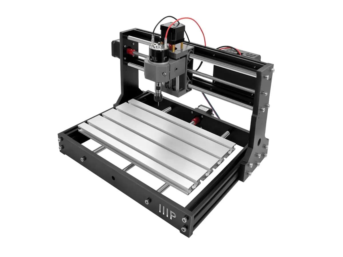 Monoprice Benchtop CNC Router Kit, 3 Axis, for Soft Metal, Wood, Plastic, Acrylic, PVC and PCB Engraving and Milling, Compatible with GRBL and Candle Software, XYZ Working Area 300 x 180 x 40 - WoodArtSupply