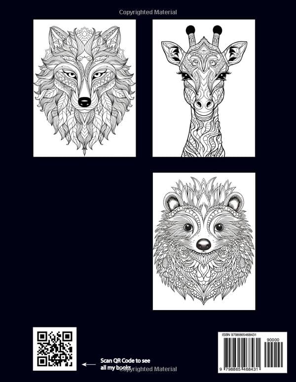 Animal Mandalas Adult Coloring Book: Animal Mandala Coloring Book For Adults To Improve Mindfulness | Stress Relief And Relaxation Majosta