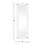 FirsTime & Co. Ivory Meredith Barn Door Standing Mirror, Full Length Leaning or Wall-Mounted Mirror, Wood Frame, 20 x 1.5 x 60 inches FirsTime