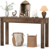 Armocity Console Table, 47" Farmhouse Wood Entryway Table, Sofa Tables Narrow Long Behind Couch, Entry Table for Entrance, Hallway, Living Room, Cracked Oak Armocity