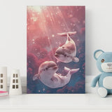 MTPGNW White Beluga Whales Diamond Painting Kits for Adult, 5D DIY Funny Animal Diamond Art Painting Decoration Home Wall Decor Painting Kits Gifts for Women 8x12 INCH MTPGNW