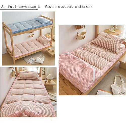 GRIPITHPY Japanese Futon Mattress, 100% Cotton & High Support Foam, Foldable Portable Floor Lounger Bed, Roll Up Tatami Sleeping Pad for Guest, Camping, Travel, Couch(180x200cm, S) GRIPITHPY