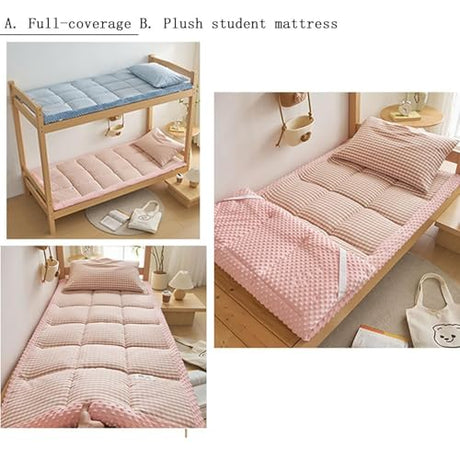 GRIPITHPY Japanese Futon Mattress, 100% Cotton & High Support Foam, Foldable Portable Floor Lounger Bed, Roll Up Tatami Sleeping Pad for Guest, Camping, Travel, Couch(180x200cm, S) GRIPITHPY