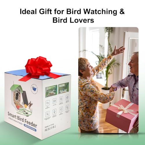 DEBARK® Smart Wild Bird Feeder with Camera Solar Powered, 1080P Video AI Camera for Beautiful Close-up Shots and a Unique Bird Watching Experience - WoodArtSupply