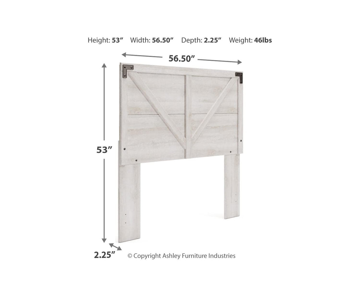 Signature Design by Ashley Shawburn Modern Farmhouse Headboard, Full, Whitewash Signature Design by Ashley