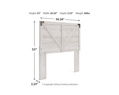 Signature Design by Ashley Shawburn Modern Farmhouse Headboard, Full, Whitewash - WoodArtSupply