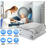 EASELAND Soft Queen Size Blanket Warm Microplush Lightweight Thermal Fleece Blankets for Couch Bed Sofa,90x90 Inches,Silver Gray EASELAND