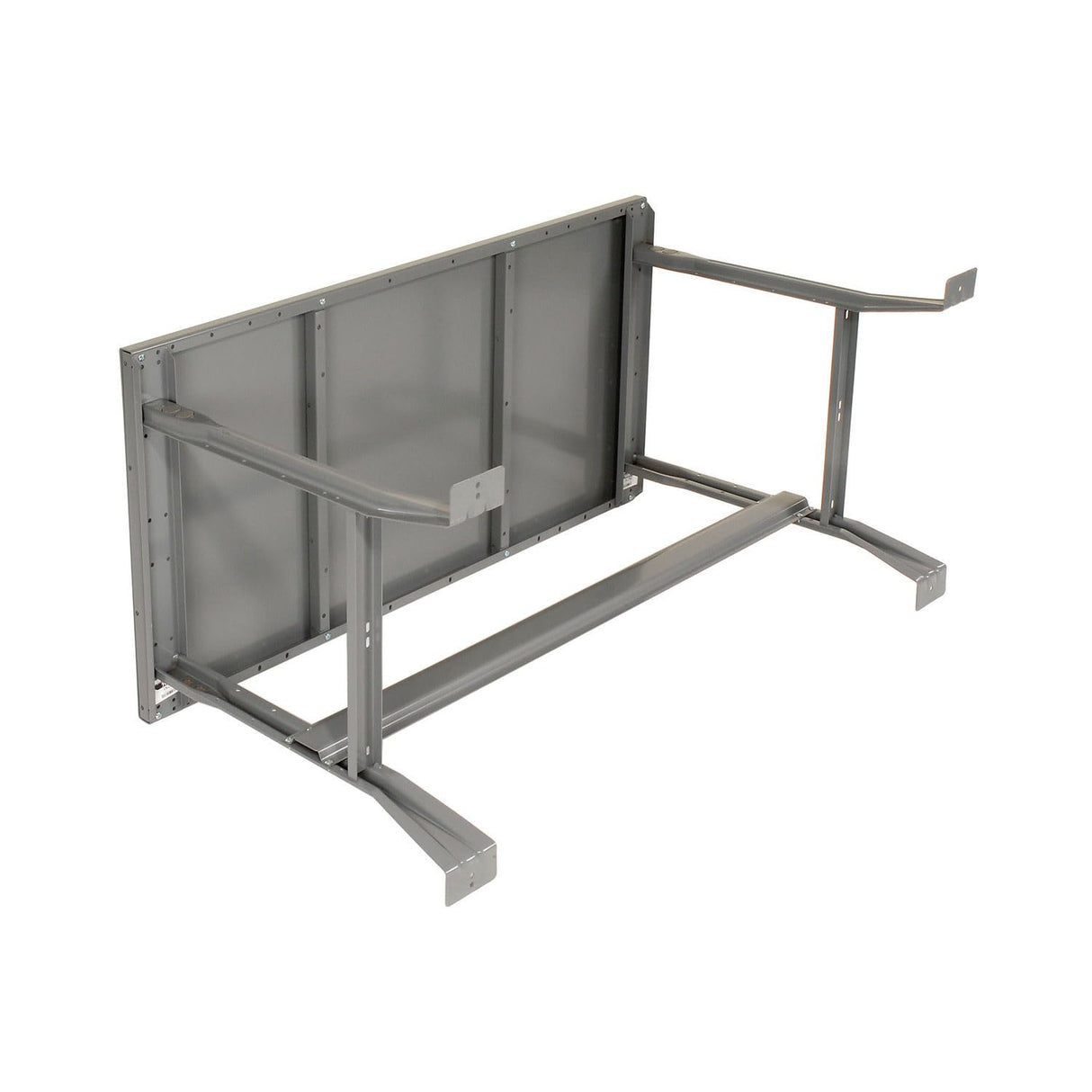 Global Industrial Fixed Height Workbench C-Channel Flared Leg, Steel Square Edge, 48" W x 30" D x 34" H, Gray Global Industrial