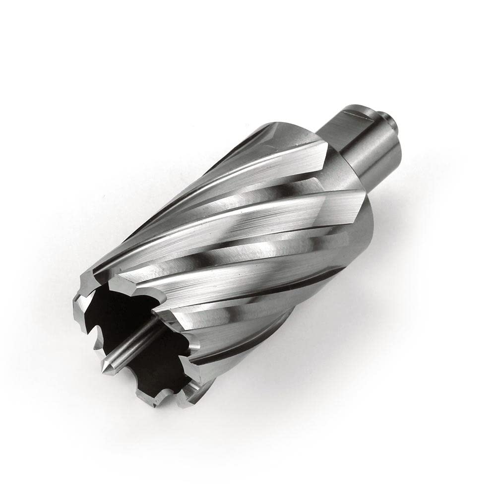 OSCARBIDE Annular Cutter 1-1/2 inch Cutting Diameter 2 inch Depth of Cut,3/4 inch Weldon Shank 2 Flat Mag Drill Bit with Pilot Pin for Magnetic Drill Press,1 Piece OSCARBIDE