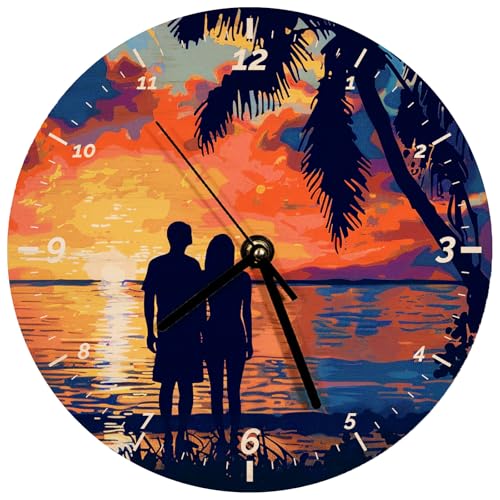 US Stock 20pcs Wood Wall Clock 7.9 inch Sublimation Blank Wooden Round Wall Clocks for Living Room Decor Heat Transfer Press Printing DIY