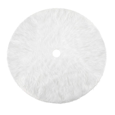 Konsait Plush Christmas Tree Skirt - Round Snow White Xmas Tree Mat Base Cover for Holiday Home Decorations,31Inch/78CM Konsait