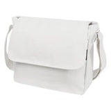 TopTie Classic Canvas Messenger Bag, White Canvas Shoulder Bag Side Bag for Men and Women TopTie