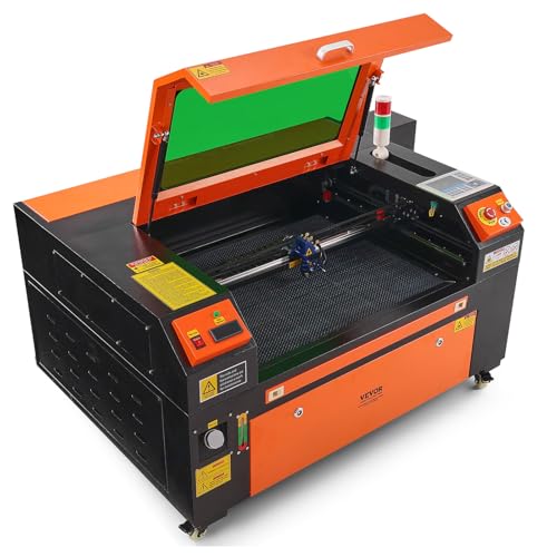 VEVOR 80W CO2 Laser Engraver, 20 x 28 in, 19.7 IPS Laser Cutter Machine with 2-Way Pass Air Assist, Compatible with LightBurn, CorelDRAW, AutoCAD, Windows, Mac OS, Linux, for Wood Acrylic Fabric More VEVOR
