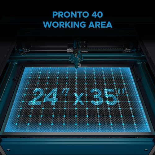 OMTech Pronto 90W CO2 Laser Engraver & Cutter – 35"x24" Workspace, 1000mm/s Speed, Autofocus, Air Assist, 2-Way Pass, for Wood, Acrylic & More OMTech