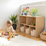 ECR4Kids Streamline 5-Compartment Storage Cabinet, 24in, Classroom Furniture, Natural ECR4Kids