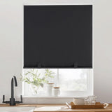 RYB HOME Black 100% Blackout Cordless Roller Shades Cuttable for Windows and Doors with 2 Magnetic Tie Backs Easy to Lift, No Drill Privacy Blinds with Customizable Width, W36 x L72, 1 Panel RYB HOME