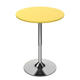 Magshion 23.5" Round Adjustable Height Bar Table, 27.5"-36" Range, 360° Swivel MDF Top Pub Table for Dining, Café, Cocktail, Yellow Magshion