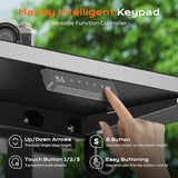 Huuger Dual Motor Electric Standing Desk Frame, Sit Stand up Desk Leg for 47.2” to 86.6” Desktop, Computer Desk Leg with Cable Tray, 3 Memory Height Presets, 2 Hooks, Black Frame Only Huuger