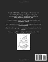 50 Wedding Cake Designs with Words of Love Ultimate Coloring Book WoodArtSupply