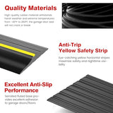 20Ft Universal Garage Door Bottom Threshold Seal Strip with 2 A-dhesives, Weatherproof Rubber DIY Weather Stripping Replacement, Black PETOX