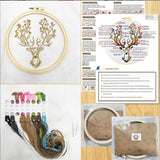 Meecaa Bird Bluebird Flower Embroidery Kit Starter Set, Hand Embroidery Set,Pattern Printed Cross Stitch Set for Beginner Adults, with Embroidery Hoop and Instructions (Bluebird)