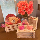 Admired By Nature Wooden Crates Storage Container, Rustic White Set of 3, Farmhouse Style Decorative Baskets for Home Decor, Rustic Decor, Nesting Stackable Organizers, Distressed Wood Crates Admired By Nature