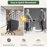 ZanyCajole Conference Room Table Folding Conference Tables, Modern Mobile Foldable Training Tables, Modular Rectangular Seminar Meeting Table with Silent Wheels for Office (4, Grey3, 61) ZanyCajole