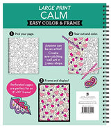 Large Print Easy Color & Frame - Calm (Stress Free Coloring Book) New Seasons