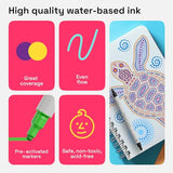 ARTISTRO 24 Acrylic Paint Pens, Acrylic Paint Markers, Fabric Markers for Textile, Canvas, Rock, Glass, Wood, Paper, Pumpkin, DIY, Paint Markers for Kids and Adults (Dual Tip Dot + Fine) ARTISTRO