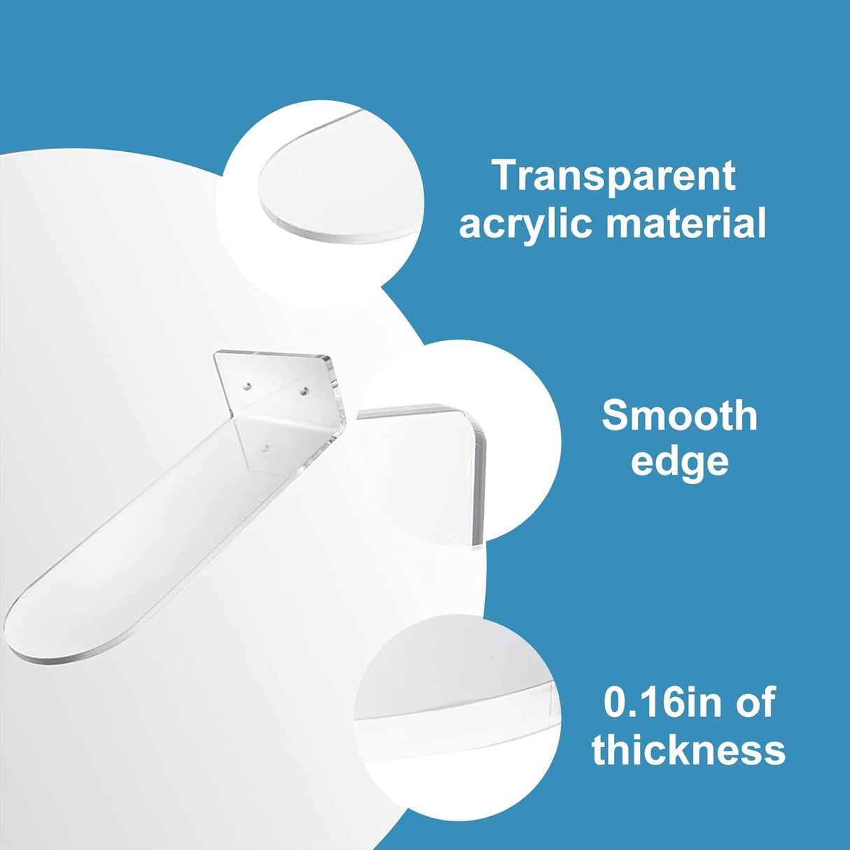 Alitamei Acrylic Floating Shoe Rack (Set of 6) Wall Mount Display Shoe Rack Transparent Storage Rack for Home Use Sneaker Display Rack with Screws and Anchors Alitamei