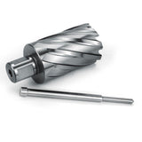 OSCARBIDE Annular Cutter 1-1/2 inch Cutting Diameter 2 inch Depth of Cut,3/4 inch Weldon Shank 2 Flat Mag Drill Bit with Pilot Pin for Magnetic Drill Press,1 Piece OSCARBIDE