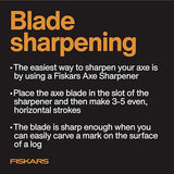 Fiskars X27 Super Splitting Axe, 36" Wood Splitting Axe for Medium to Large Size Logs with Shock-Absorbing Handle, Split Firewood, Forged Steel Blade, Bushcraft Gear and Camping Hatchet Fiskars