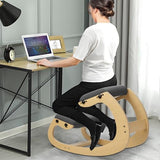 YOXIER Kneeling Chair,Kneeling Desk Chair,Office Sitting Posture Correction Chair,Rocking Home & Work Wooden Computer Desk Chairs, Back & Neck Spine Pain, Better Posture, Ergo Knee Support Stool 1 Set YOXIER