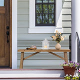 Sawmill Long Wood Bench, 43" Farmhouse Entryway Bench for Living Dining Room, Rustic Entry Way Benches Seat, Solid Wood, Handcraft Finshed, Natural Wnutrees