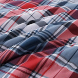 MaiRêve Full Size Plaid Comforter Set Navy Red, Classic 7 Pieces Farmhouse Bedding Set, All Season Lightweight Bed in A Bag with Sheets, Pillowcases & Shams MaiRêve