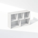 Furinno Reed 5-Cube Open Shelf Clothing & Closet Storage Organization, White Furinno