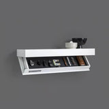 Floating Shelf with Hidden Compartment - Concealed Wall-Mounted Storage Solution, Secret Shelf for Home, Nightstand, Bedside,Office,Modern Furniture with Concealment Box for Storage,White Generic