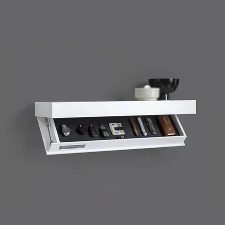 Floating Shelf with Hidden Compartment - Concealed Wall-Mounted Storage Solution, Secret Shelf for Home, Nightstand, Bedside,Office,Modern Furniture with Concealment Box for Storage,White Generic
