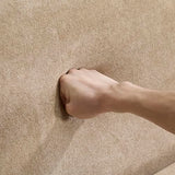 Christopher Knight Home Ahri 83'' Wood Frame Lounge Sofa Couch with Wave Design, Soft Seating 3-Seater Sofa with Armrests, Comfy Velvet Upholstered Home Sofa for Living Room and Office, Camel Christopher Knight Home