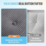 VIKAYAMICS Folding Sofa Bed Convertible Sleeper Chair 33" with Pillow Futon Boneless Couch with Back Support Small Couch for Living Room(Grey) VIKAYAMICS