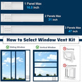 Pearwow Window Vent Kit for 3" and 4" Vent Hose,Adjustable Window Vent Panels with Louvered Vent Cover,Switchable Hood for 3"/4" Exhaust Ventilation of Dryer,Laser Engraver & 3D Printer Enclosure Pearwow