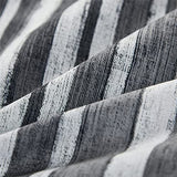 KAKIJUMN 7 Piece Bed in a Bag Stripe Comforter Set Full Size, White Grey Black Patchwork Striped Comforter and Sheet Set, All Season Soft Microfiber Complete Bedding Sets(Grey,Full) KAKIJUMN