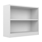 Bush Furniture Universal Small 2 Shelf Bookcase in White, Low Storage and Display Bookshelf for Home Office or Living Room Organization Bush Furniture