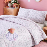 MAG 3Pcs with 1 Microfiber Jersey Knit Comforter+2 Pillowcae,Pink Floral Queen Comforter Set,All Season Garden Style Flower Bedding Set Queen Size for Girls Boys Kids,Elastic and Breathable Soft. MAG