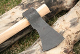 Camping Tomahawk - Hatchet with Hammer Poll - Hand Forged Steel Camp Axe - Wood Handle Throwing Hawk - 100% Gauranteed Free of Defects Thrower Supply