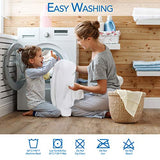 PlushDeluxe Premium Bamboo Mattress Protector – Full Size, Waterproof, & Ultra Soft Breathable Noiseless Washable Bed Mattress Cover for Comfort & Protection - White PlushDeluxe