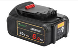 waitley 20V 6.0A Replacement Battery Compatible with Dewalt DCB200 DCD DCF DCG Series Cordless Power Tools waitley